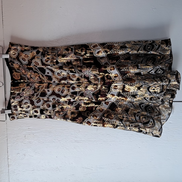 Nicole Miller Silk & Gold Lurex Strapless Mini Dress SZ 6 - Picture 16 of 16